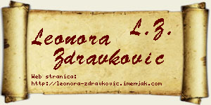 Leonora Zdravković vizit kartica
